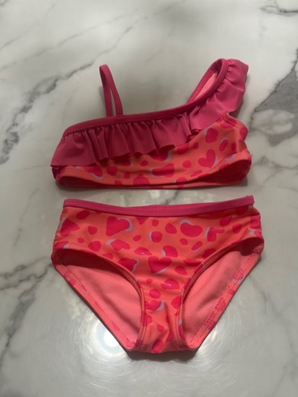 Cat & Jack Pink Heart Kids Swim Bikini